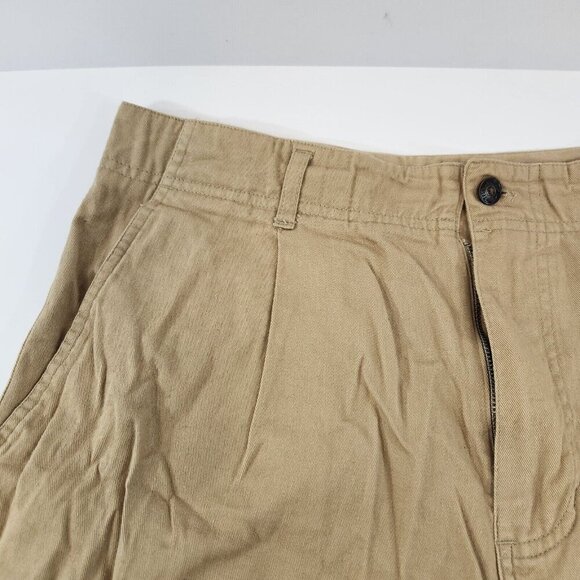 Gotcha Khaki Chino Shorts Mens Size 30 Vintage 100% Cotton Casual 80s Beige - Picture 3 of 9